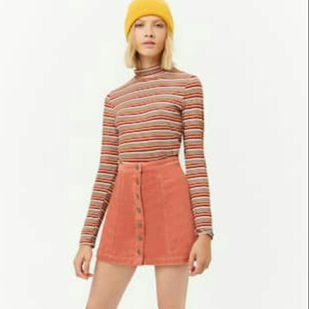 NWT Button Front Corduroy Mini Skirt